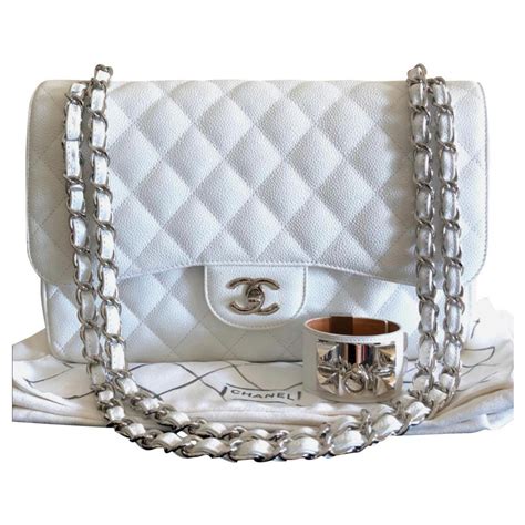 classic chanel bag white|classic chanel bag price.